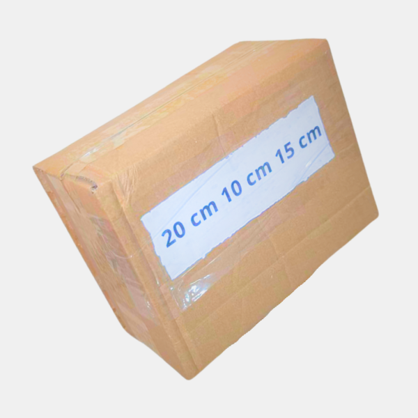 boite carton ouverte 20cm 10cm 15cm